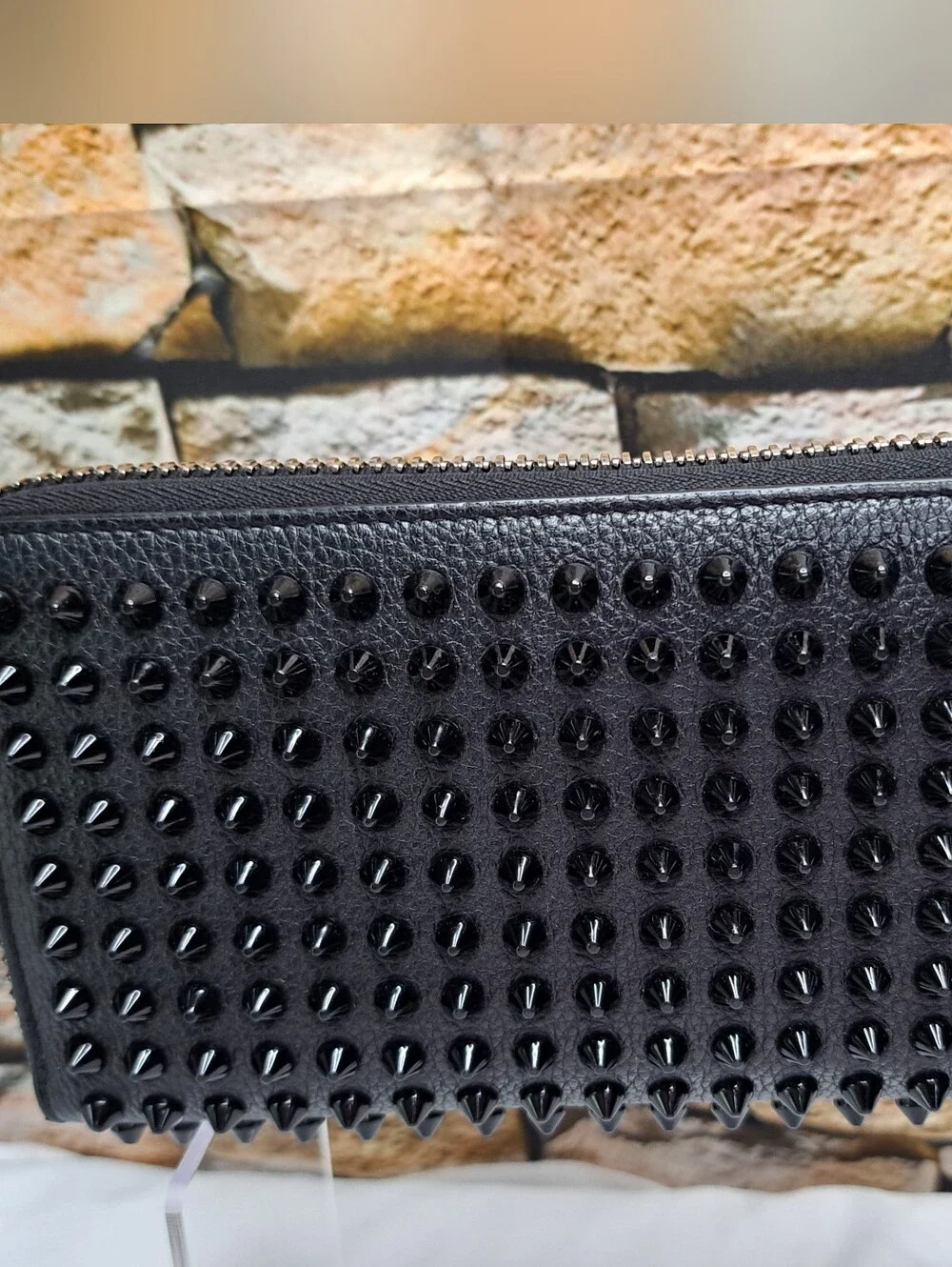 Christian Louboutin 'PANETTONE'  Studded Zip-Around Wallet